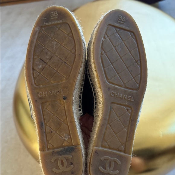 CHANEL Black Leather Espadrille Mules - Picture 4 of 4